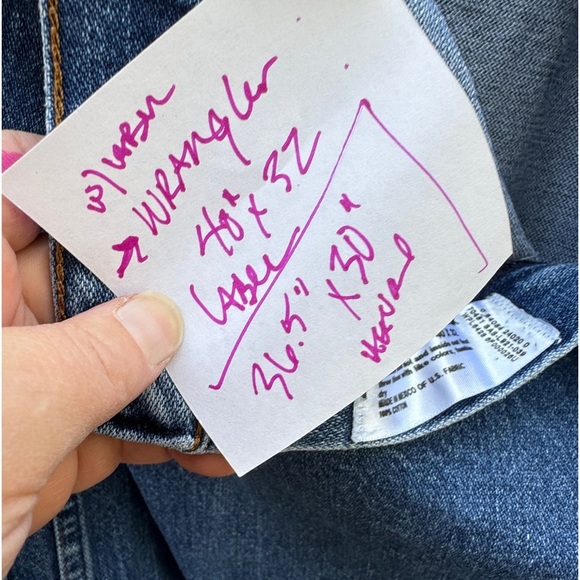 Wrangler Men’s Jeans  Label 40x32” - actual 36”x30” - Picture 4 of 4